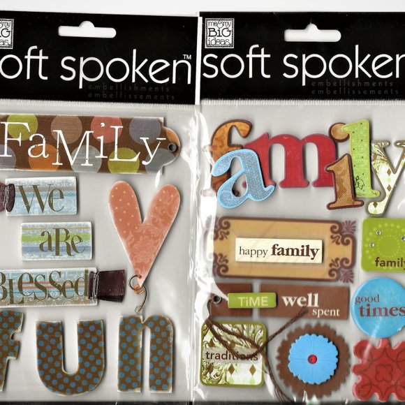 Soft Spoken sticker embellishment lot Family Theme - Picture 3 of 4